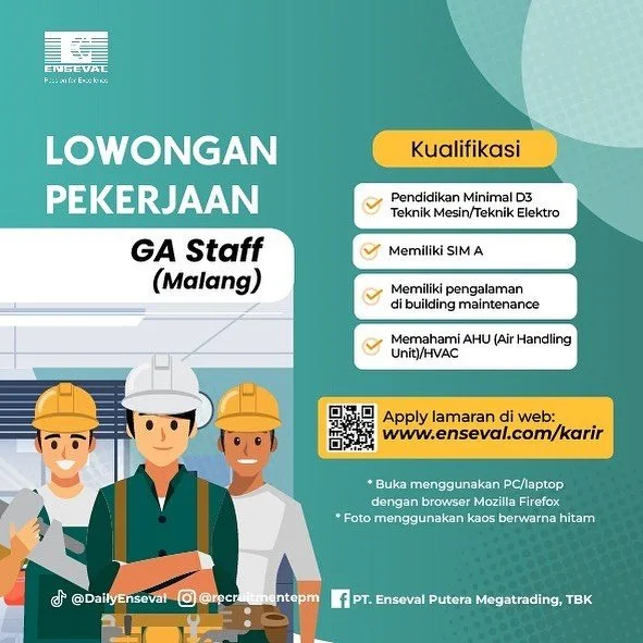 Lowongan Kerja Malang GA STAFF PT Enseval Putera Megatrading
