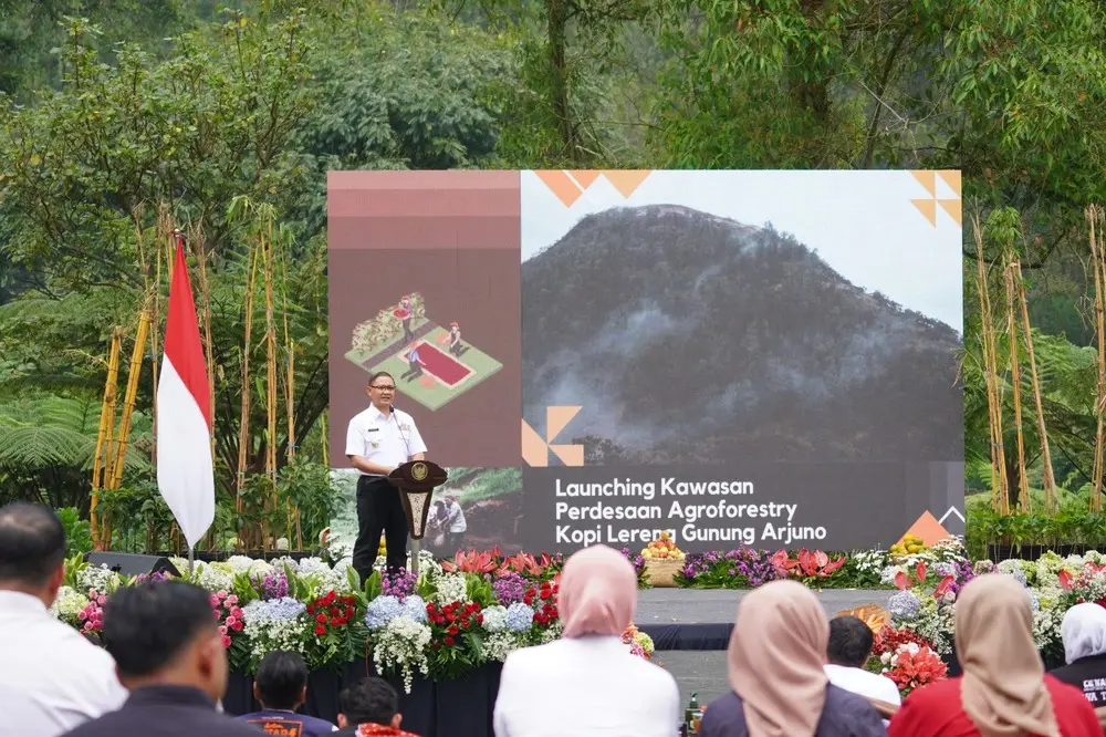 Gubernur Jatim Launching Kawasan Perdesaan Agroforestri Kopi Lereng Arjuno