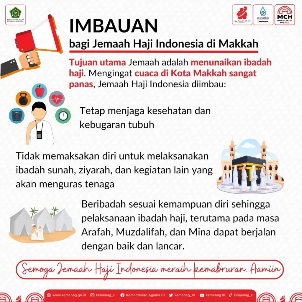 Himbauan untuk Jamaah Haji di Mekkah 2023 Terbaru