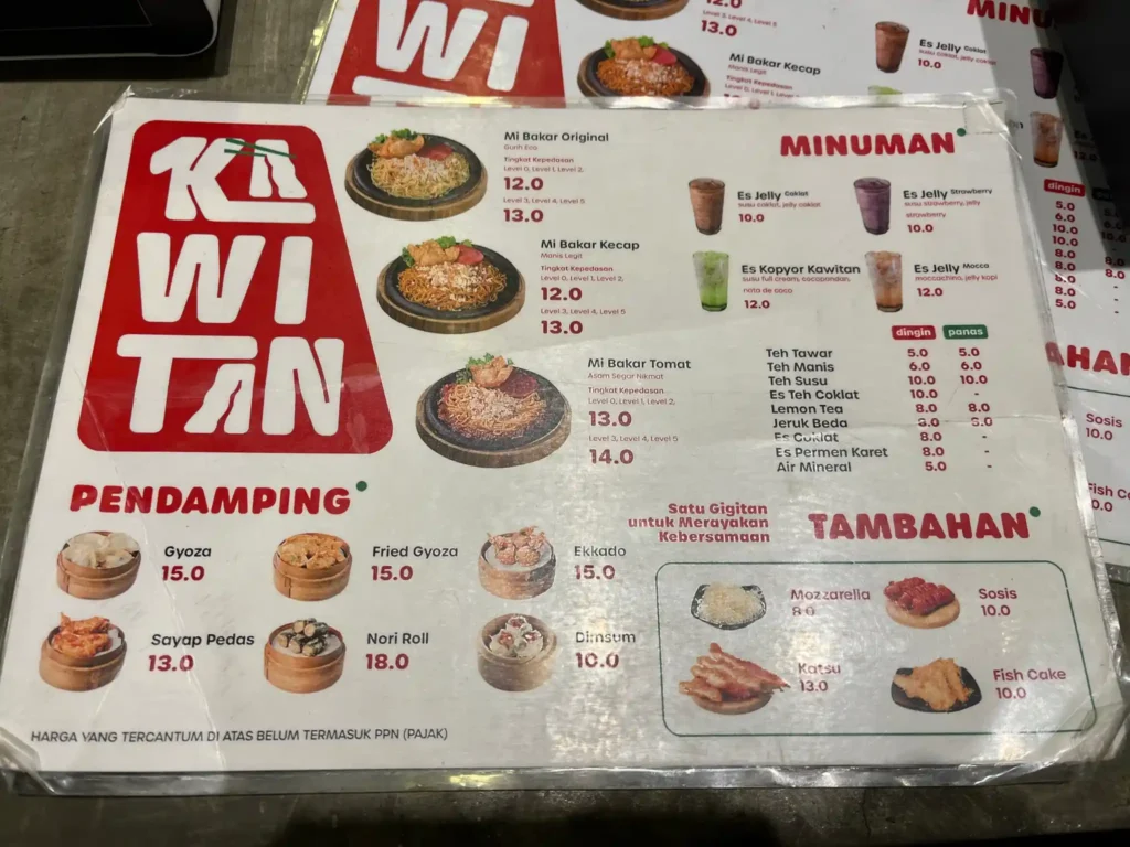 Harga Mie Kawitan RRI Candi Panggung Kota Malang