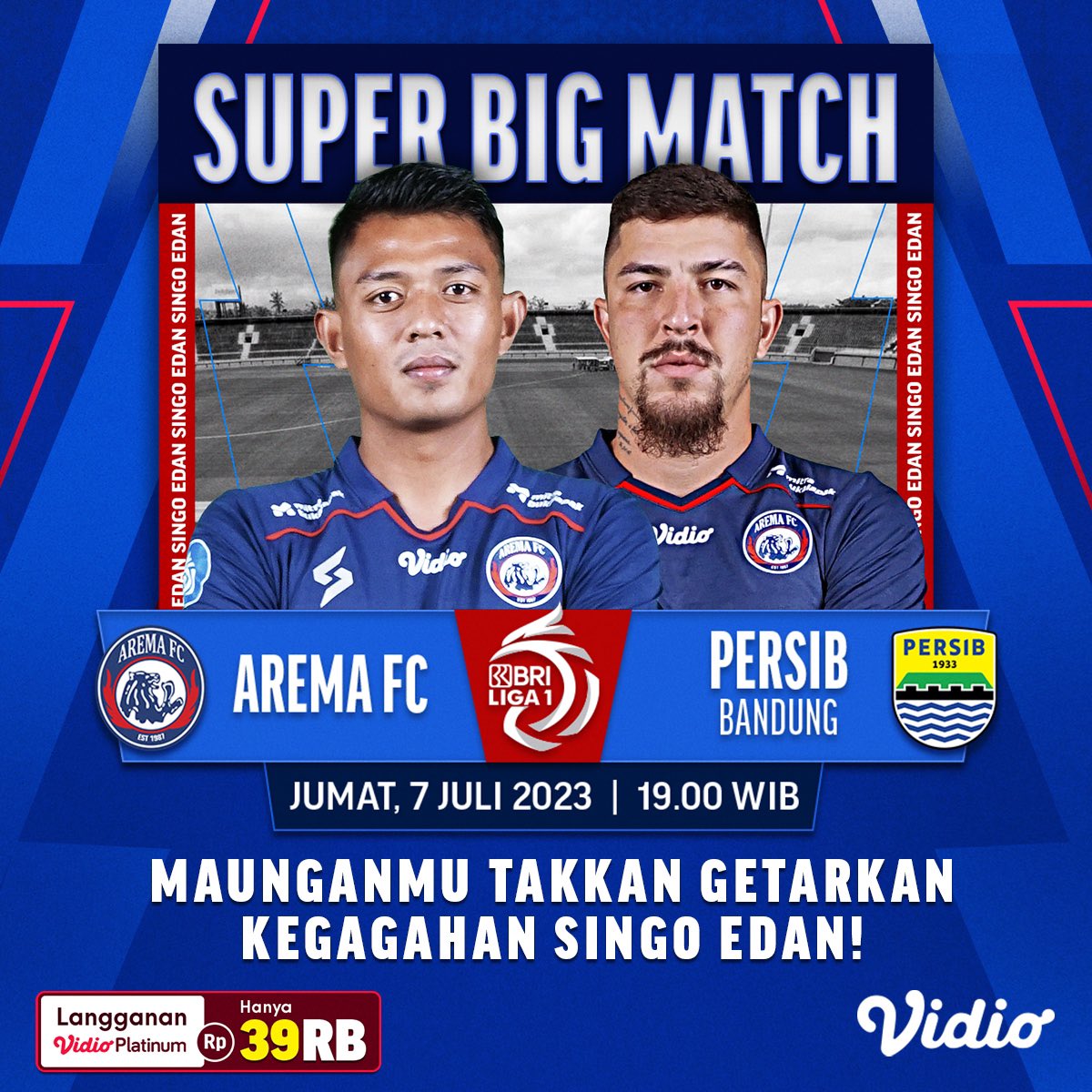 Link LIVE Streaming Arema FC VS Persib Bandung Liga 1 Malam ini Jum’at Tanpa Iklan