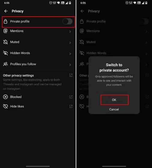 Cara Merubah Akun Threads Menjadi Privasi di HP
