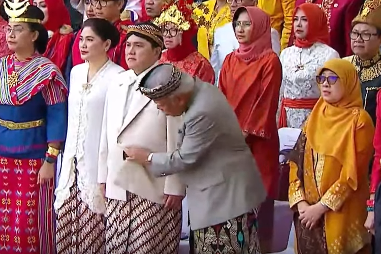 Dijahili Pak Basuki Saat Upacara Peringatan Detik-Detik Proklamasi di Istana Merdeka, Jakarta, Erick Thohir: Suka Jahil Emang