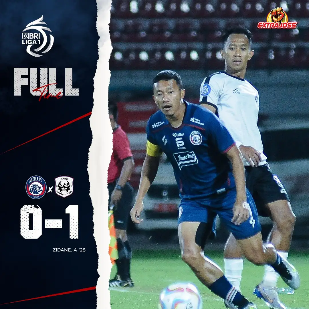 Full Time, Arema FC Kalah 0-1 Atas Rans NUSANTARA Pekan 8 Liga 1 2023-2024