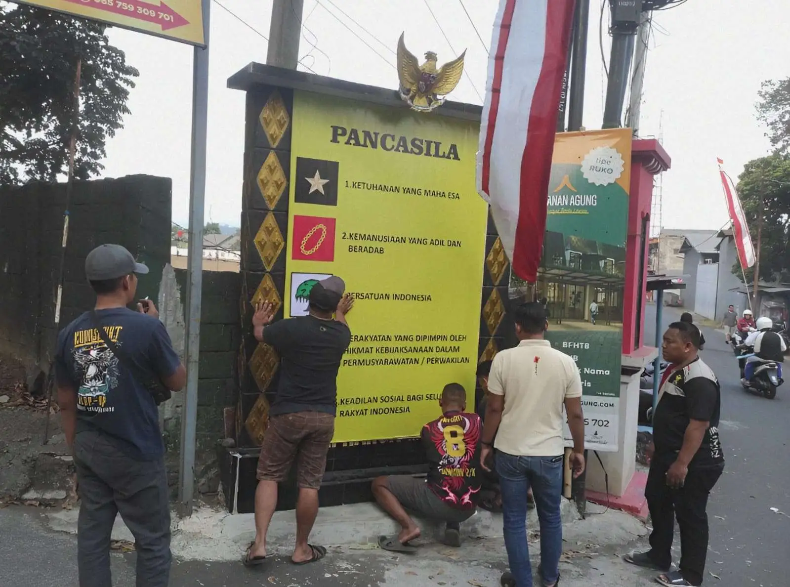 Polres Malang Apresiasi Tugu Perguruan Silat di Malang Berubah Menjadi Tugu Pancasila sebagai Simbol Kebangsaan
