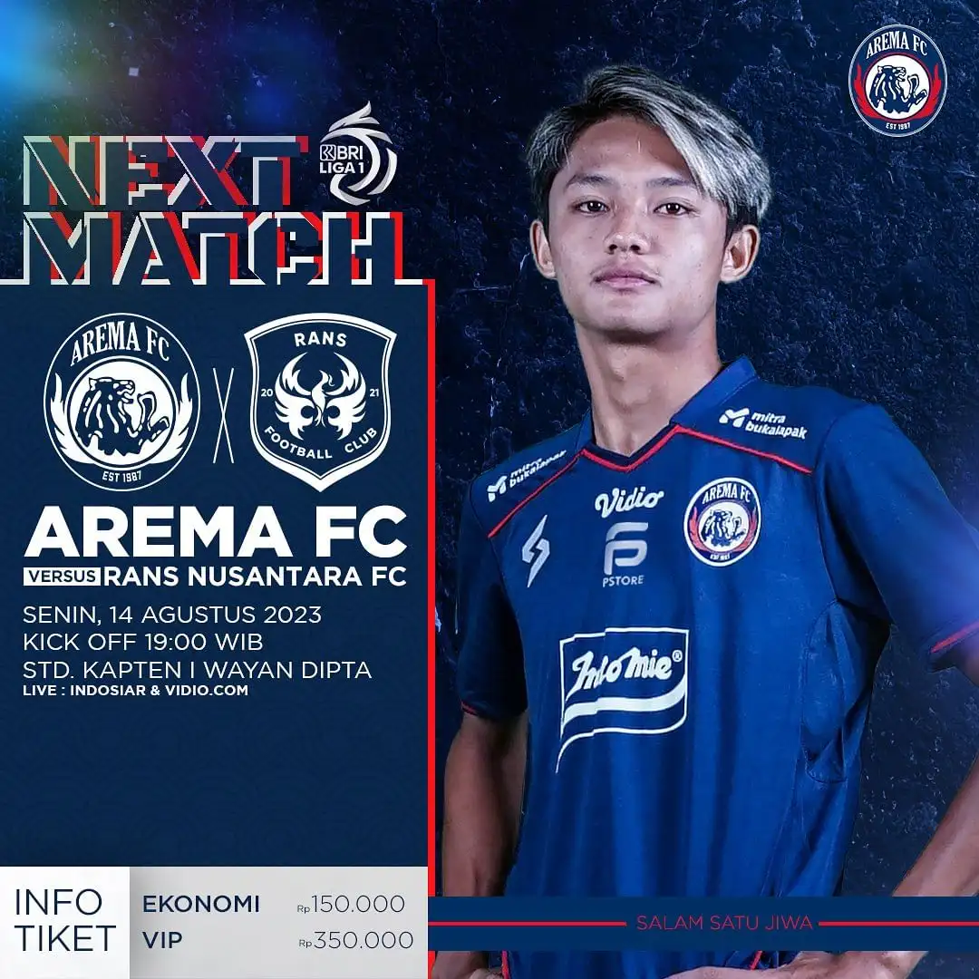 Arema FC Berharap Patahkan Kutukan Kemenangan dalam Laga Melawan RANS Nusantara FC