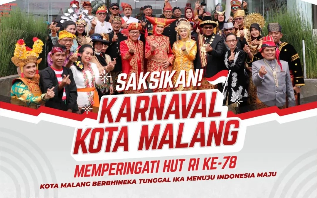 MERIAH! Karnaval Kota Malang dalam Rangka HUT RI ke-78, Ini Rute Dari Kayutangan Heritage hingga Finish