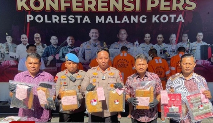Upaya Peredaran Narkoba Ganja Dan Sabu di Malang Berhasil Digagalkan Polisi