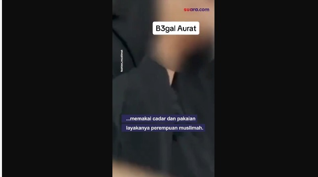 Viral Video Pria Menggunakan Cadar Menyusup ke Toilet Wanita