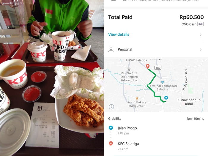 Pria Ini Terharu Saat Traktir Makan Driver Ojek Online yang Mau Berbagi dengan Keluarganya