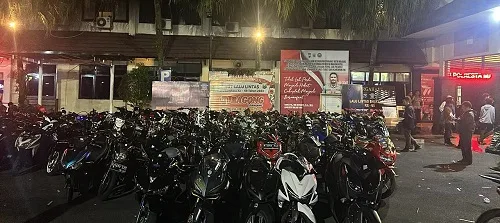 Satlantas Polresta Malang Kota Berhasil Tindak Ratusan Sepeda Motor Berknalpot Brong
