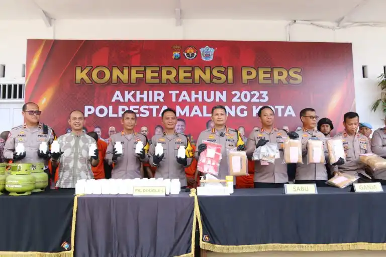 Prestasi Gemilang Polresta Malang Kota Ungkap 1.086 Kasus Kejahatan di Tahun 2023