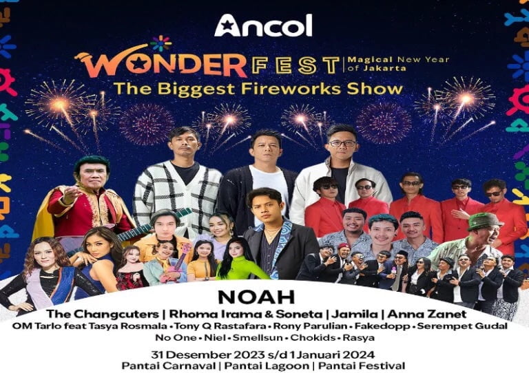 Jam Buka, Harga Tiket Ancol Malam Tahun Baru 2024 dengan Pesta Spektakuler dan Daftar Konser