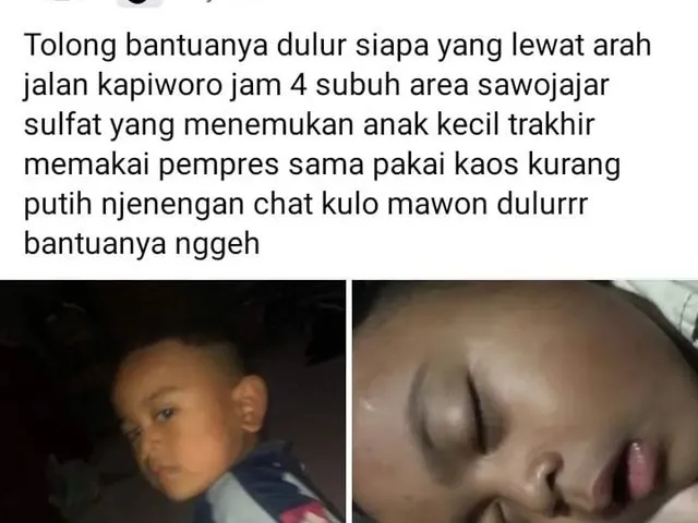 Mochammad Ikhsan Maliq Bocah 6 Tahun Asal Pakis Magliawan Hilang Secara Misterius