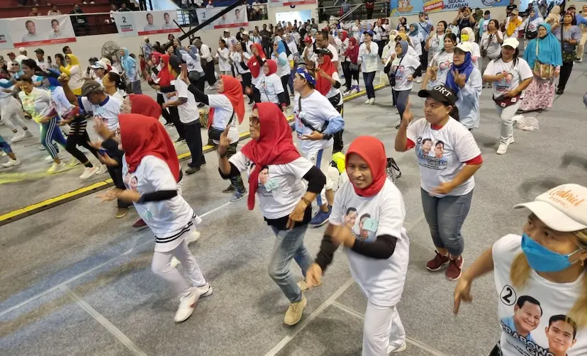 Gebyar Gemoy Prabowo Gibran, Relawan Tetap Bersemangat Meski Jumlah Terbatas