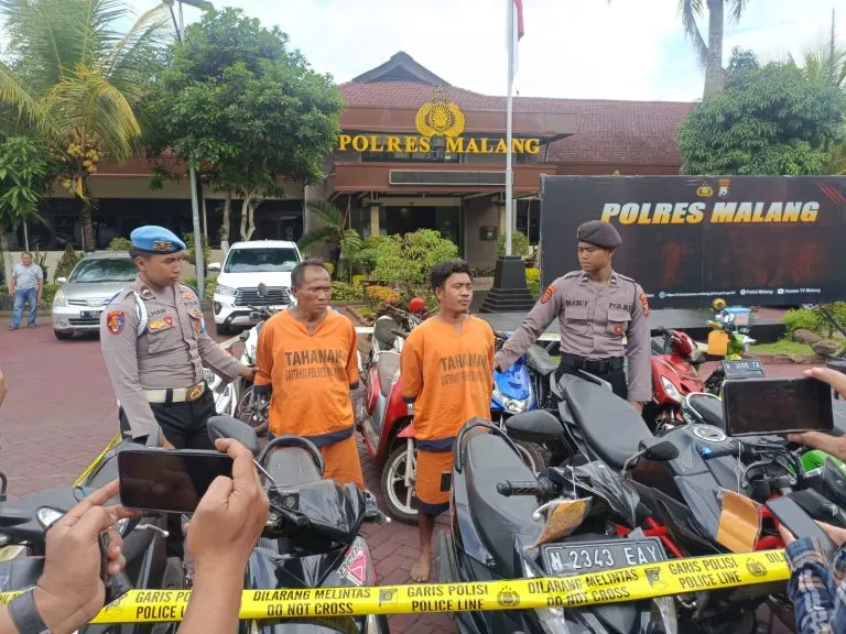 Polisi Malang Tangkap Dua Penadah Curanmor, Kembangkan Kasus Pencurian