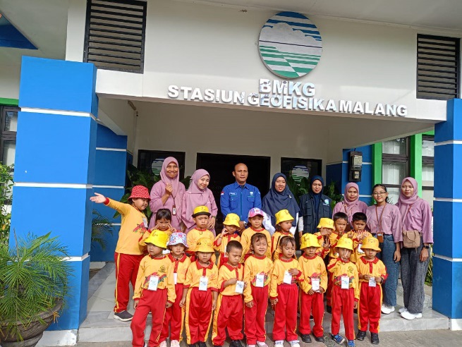 Kunjungan Edukasi Siswa TK PGRI 02 Kalipare ke Stasiun Geofisika Malang: Memperdalam Pengetahuan tentang Cuaca dan Bencana Alam