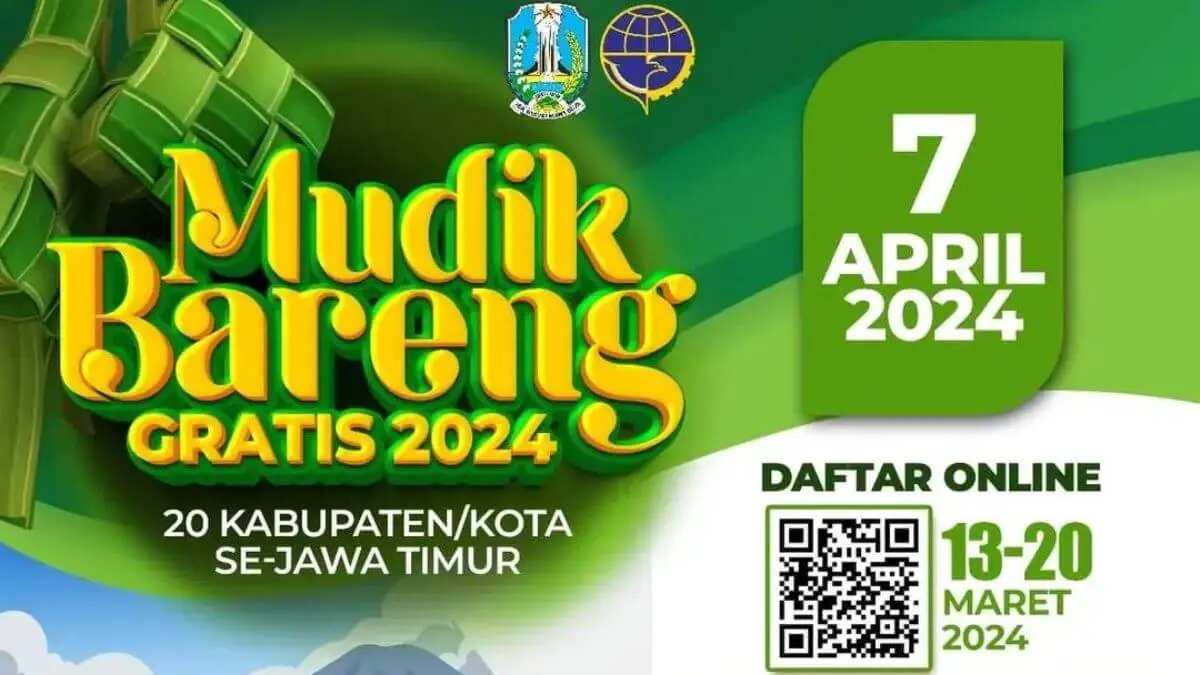 Daftar Mudik Gratis Dishub Jatim 2024, Syarat dan Fasilitas Perjalanan Lebaran Terbaru