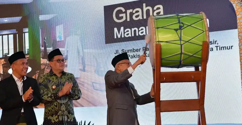 Wapres KH. Maruf Amin Resmikan Gedung Graha Manarul Qur’an dan Buka Halaqah Pondok Pesantren se-Jatim di PPSQ Asy-Syadzili Malang