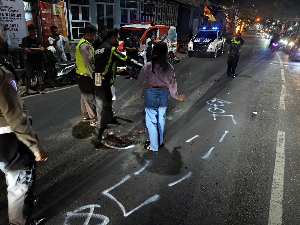 Kecelakaan di Jalan Raya Tlogomas Malang, 3 Orang Alami Luka-luka