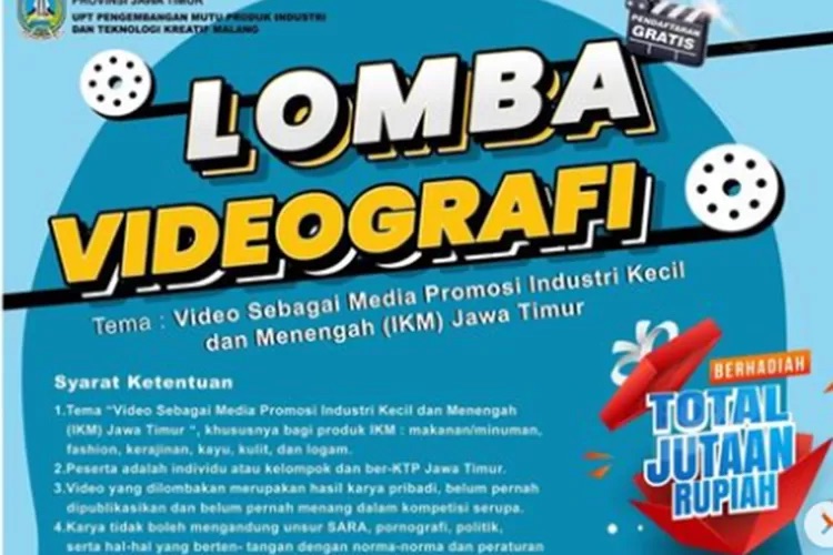 Jadwal dan Pendaftaran Lomba Kreatif Jawa Timur 2024, Ada Videografi, Animasi hingga GameDev