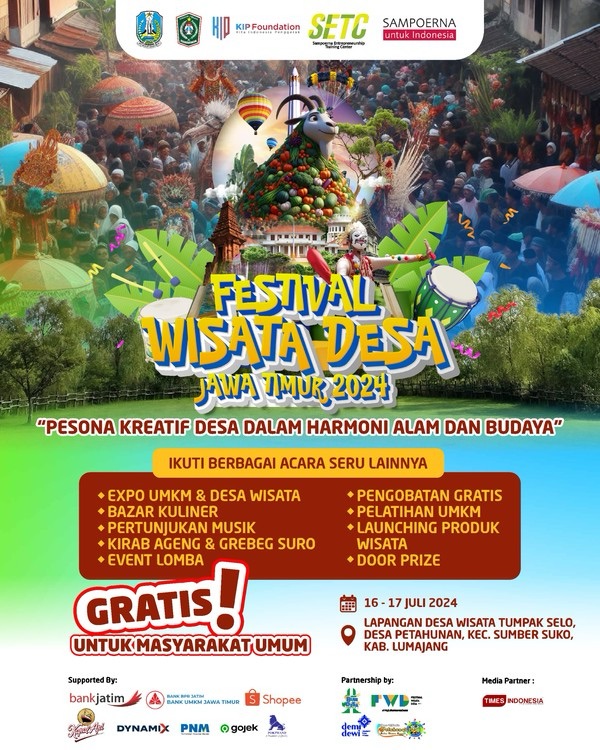 Catat! Festival Wisata Desa Jawa Timur 2024 ada di Lumajang, Membangkitkan Pariwisata dan Ekonomi Kreatif Desa