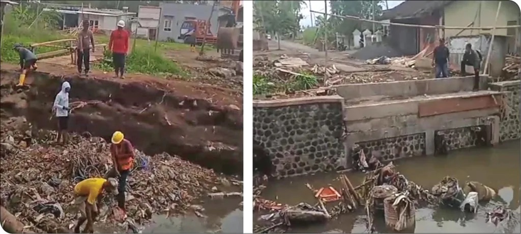 Jembatan Penghubung Antar Desa di Malang Ambrol Diterjang Banjir