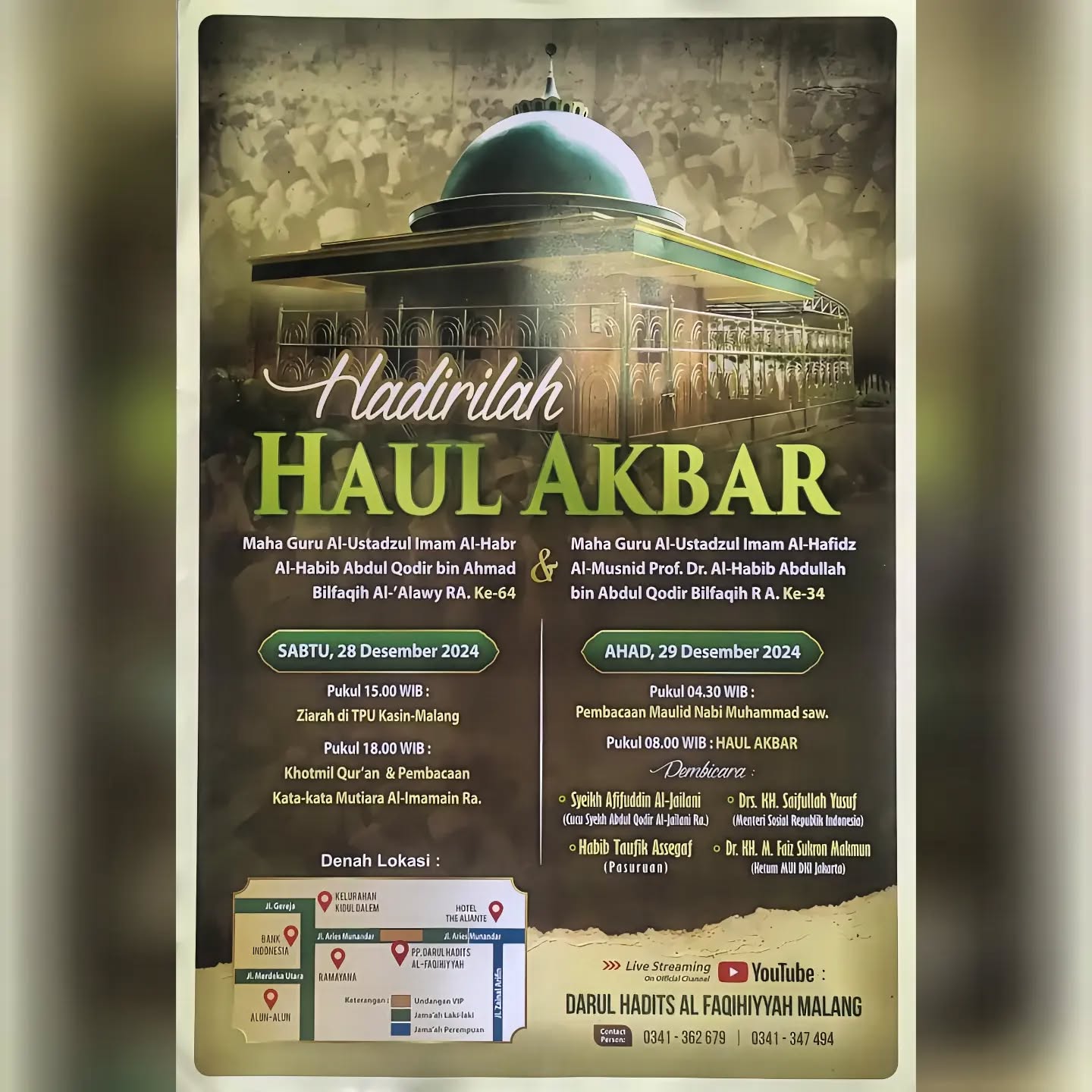 Warga Malang Raya Jangan Lewatkan Haul Akbar Imamain 2024 di Kota Malang