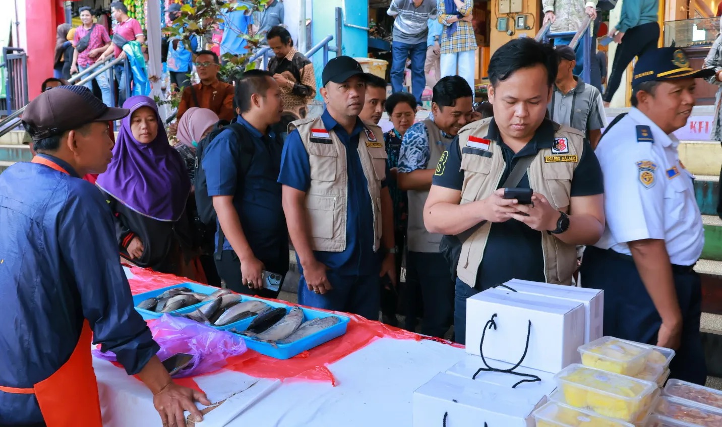 Satgas Pangan Polres Malang Lakukan Sidak di Pasar Tumpang, Pastikan Stabilitas Harga Pangan