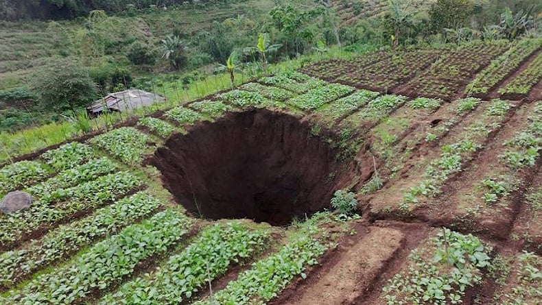 Fenomena Sinkhole Mengguncang Kota Batu, Warga Khawatir Tanah Ambles