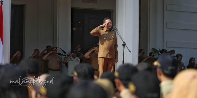 Wahyu Hidayat Pimpin Apel, Semangati ASN Malang