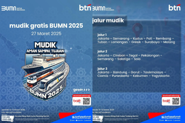 Tiket Mudik Gratis BTN Tahun 2025, Ini Syarat dan Ketentuannya