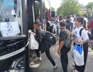 Mudik Gratis 2025, Ratusan Pemudik Dilepas PJT I