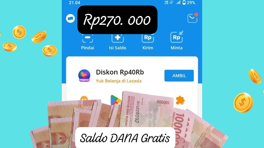 Dapat Uang Gratis Rp270.000 dari Main Game? Ini Caranya!