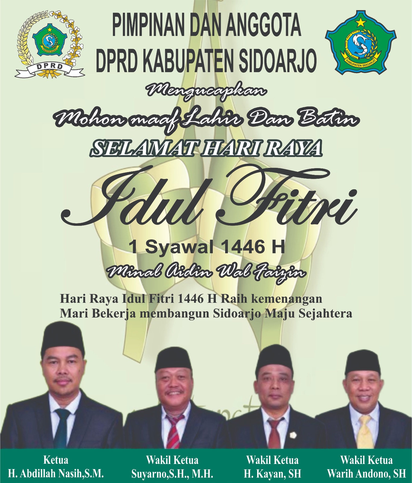 Lebaran di Sidoarjo, DPRD Beri Ucapan Spesial