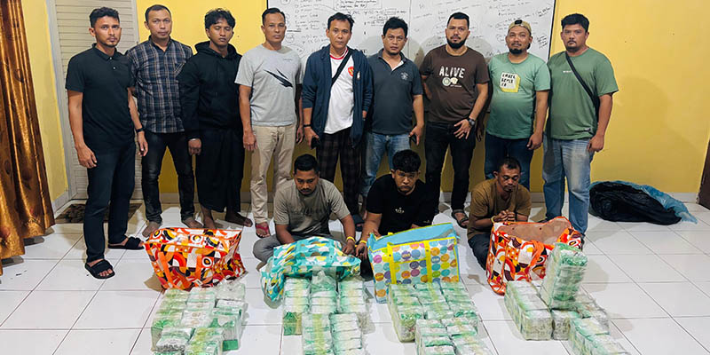 Sindikat Narkoba Internasional Terkuak, Tiga Pengedar Sabu di Aceh Ditangkap
