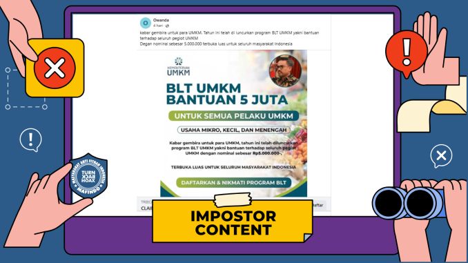 Bantuan Rp5 Juta untuk UMKM, Benarkah atau Hoaks?