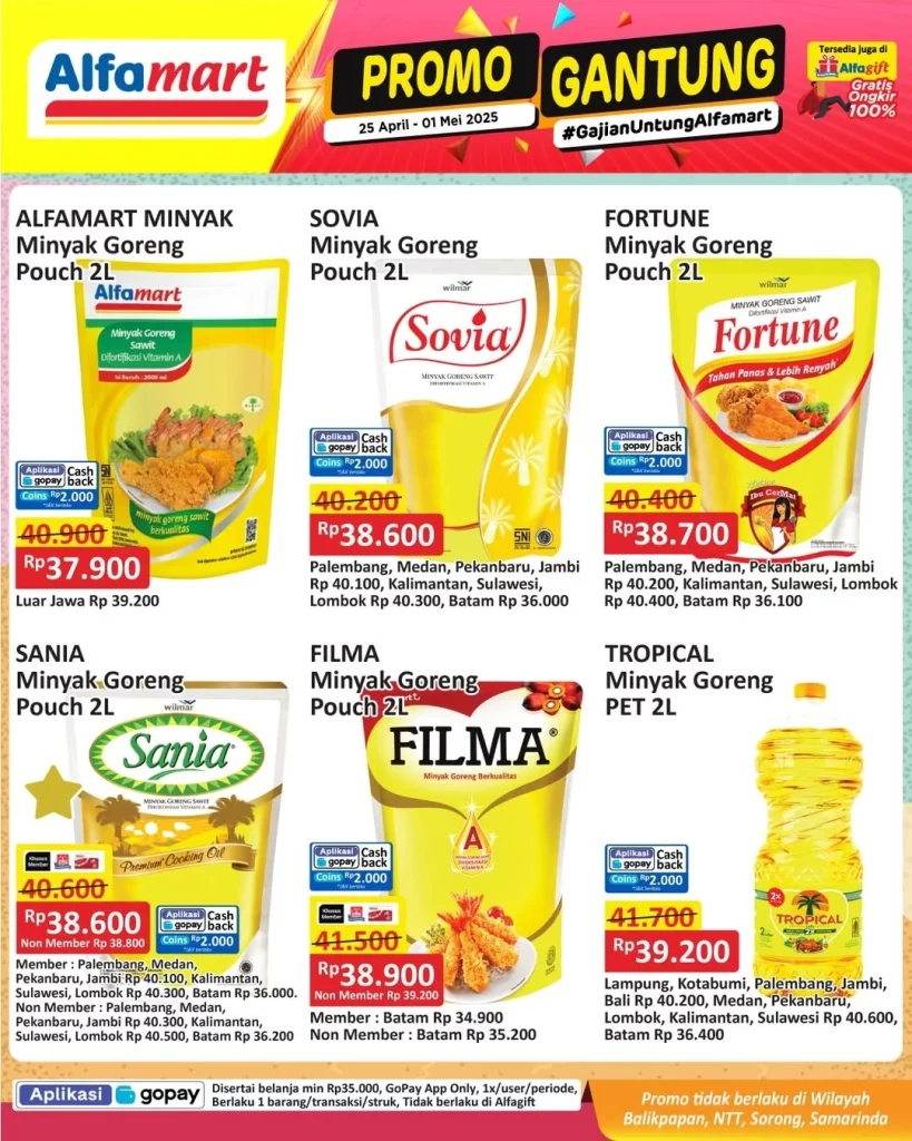 Harga Minyak Goreng Turun, Alfamart Gelar Promo JSM Menarik Bulan Ini