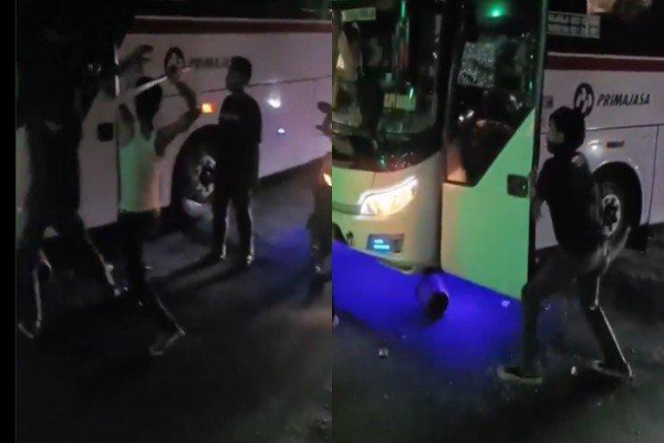 Aksi Brutal Pengamen Rusak Bus Primajasa, Akhirnya Ditangkap Polisi