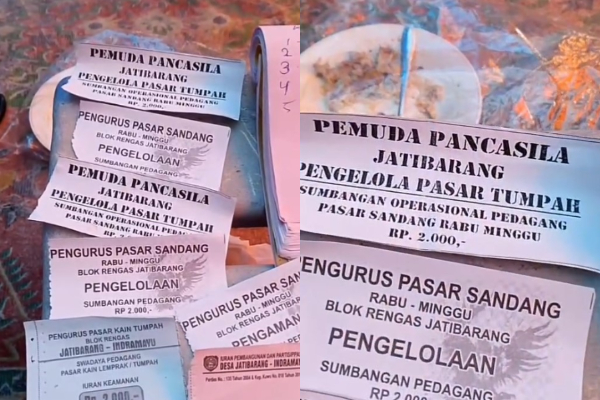 Oknum Ormas Peras Pedagang Pasar, Netizen Minta Dibubarkan
