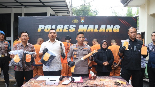 Aksi Kriminal Merajalela di Malang, Polisi Tangkap 36 Tersangka dalam Operasi Besar-Besaran