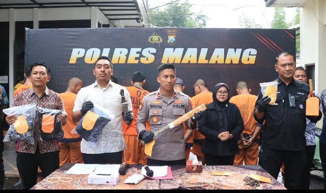 Razia Besar-besaran, Polres Malang Tangkap 36 Pelaku Premanisme dan Kekerasan