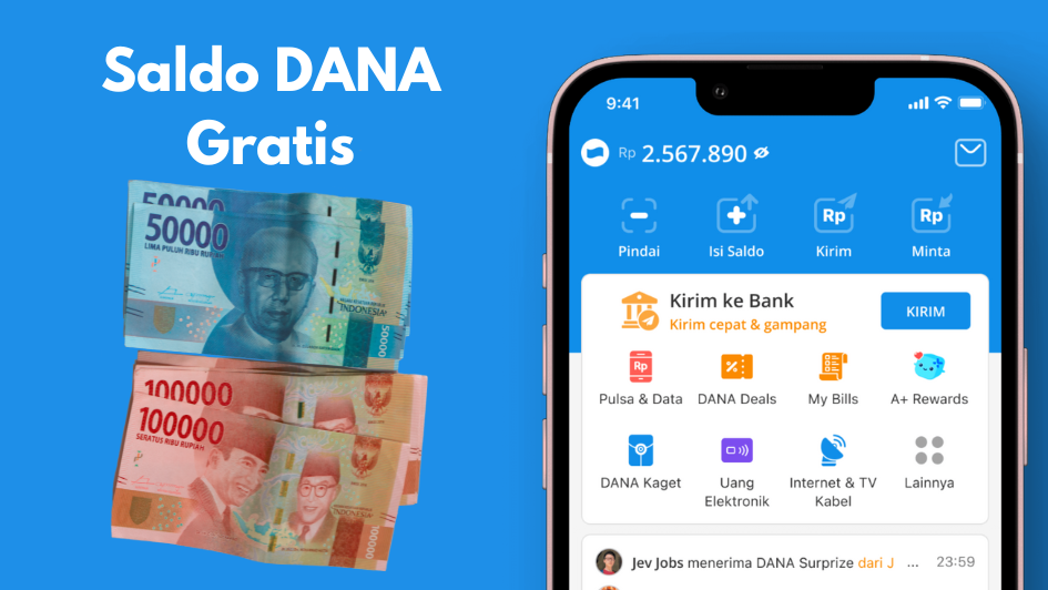 Ternyata Kamu Dapat Saldo DANA Gratis Rp100.000 Malam Ini, Ini Caranya!