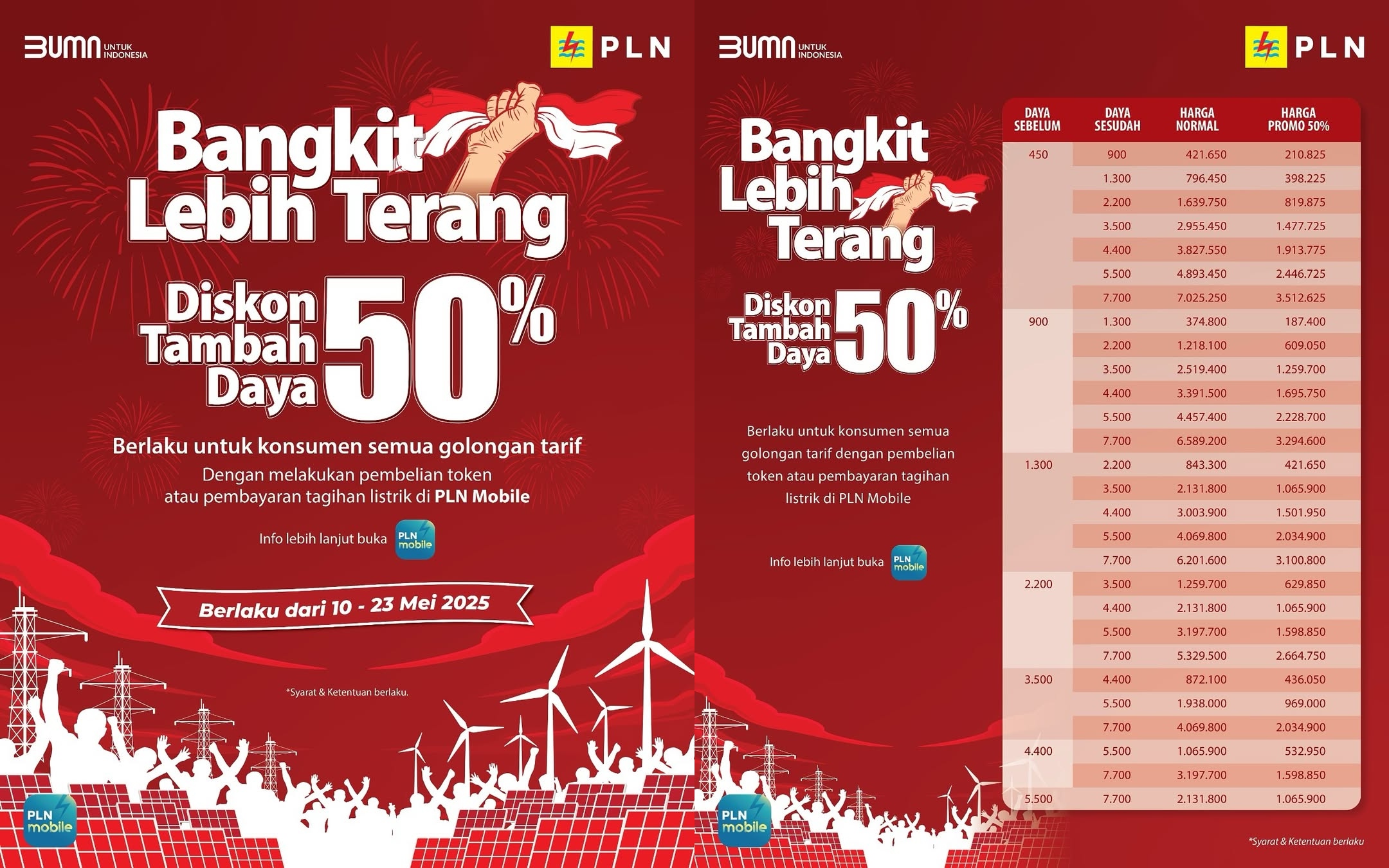Diskon Besar-besaran! PLN Beri Keringanan Tambah Daya Listrik Hingga 50% Selama Mei 2025