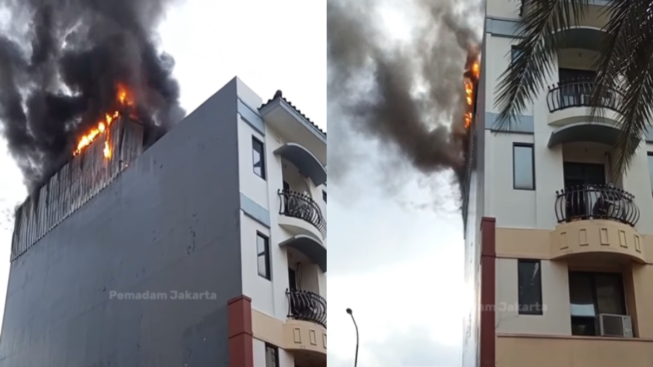 Luar Biasa! Ruko Kebon Jeruk Ludes Terbakar, Puluhan Personel Dikerahkan