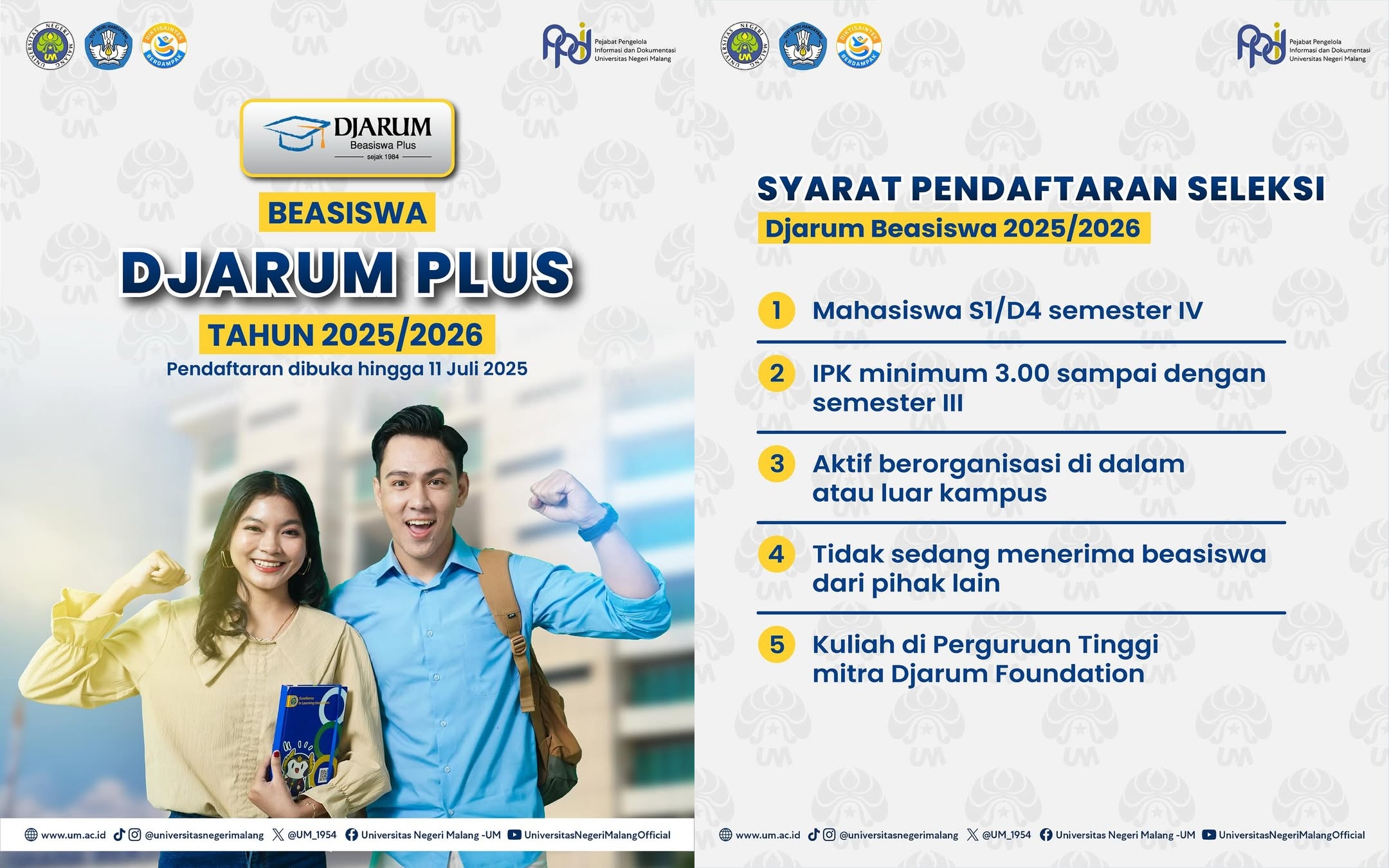 Beasiswa Djarum Plus Dibuka, Temukan Peluang Masa Depan Cerah!