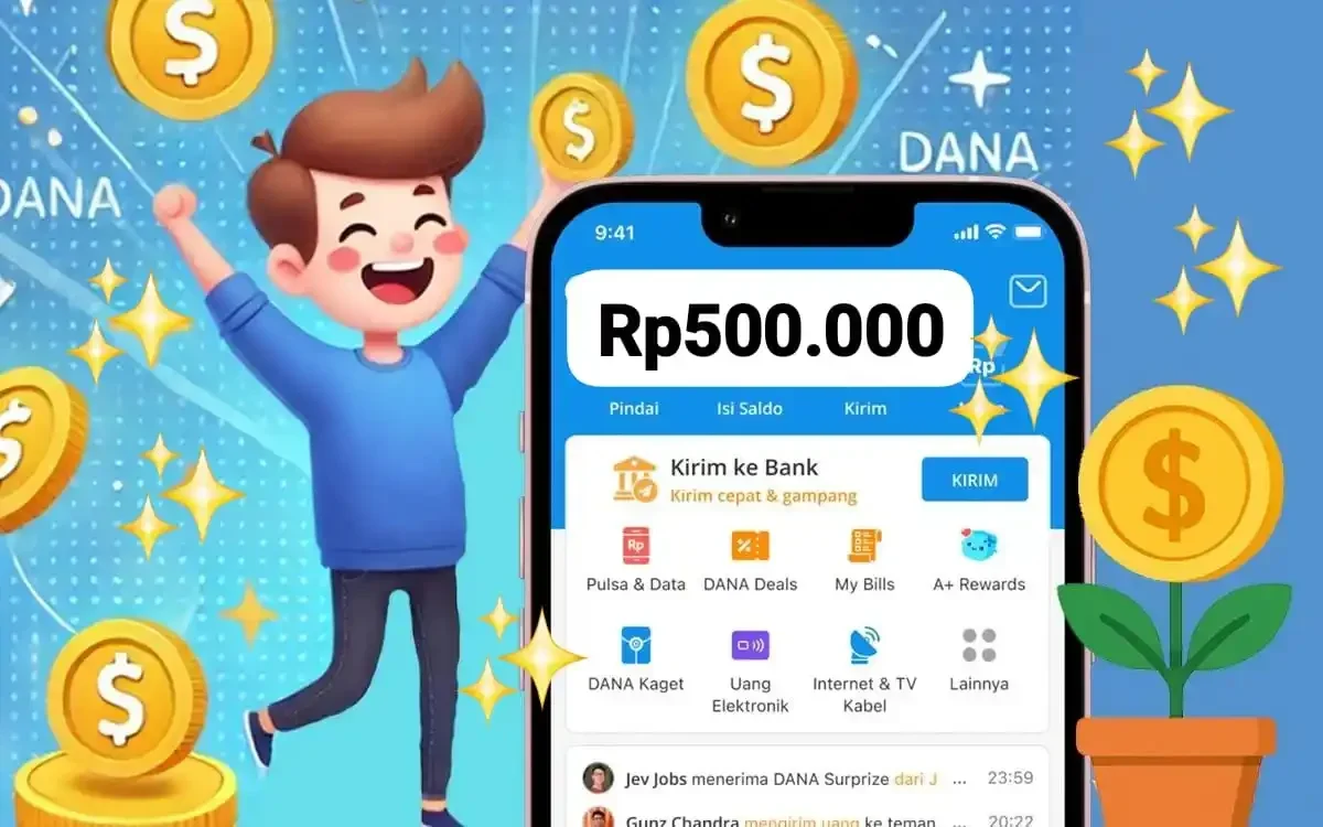 WOW! Aplikasi Baru Bagi-Bagi Saldo DANA Rp500 Ribu Langsung Cair!
