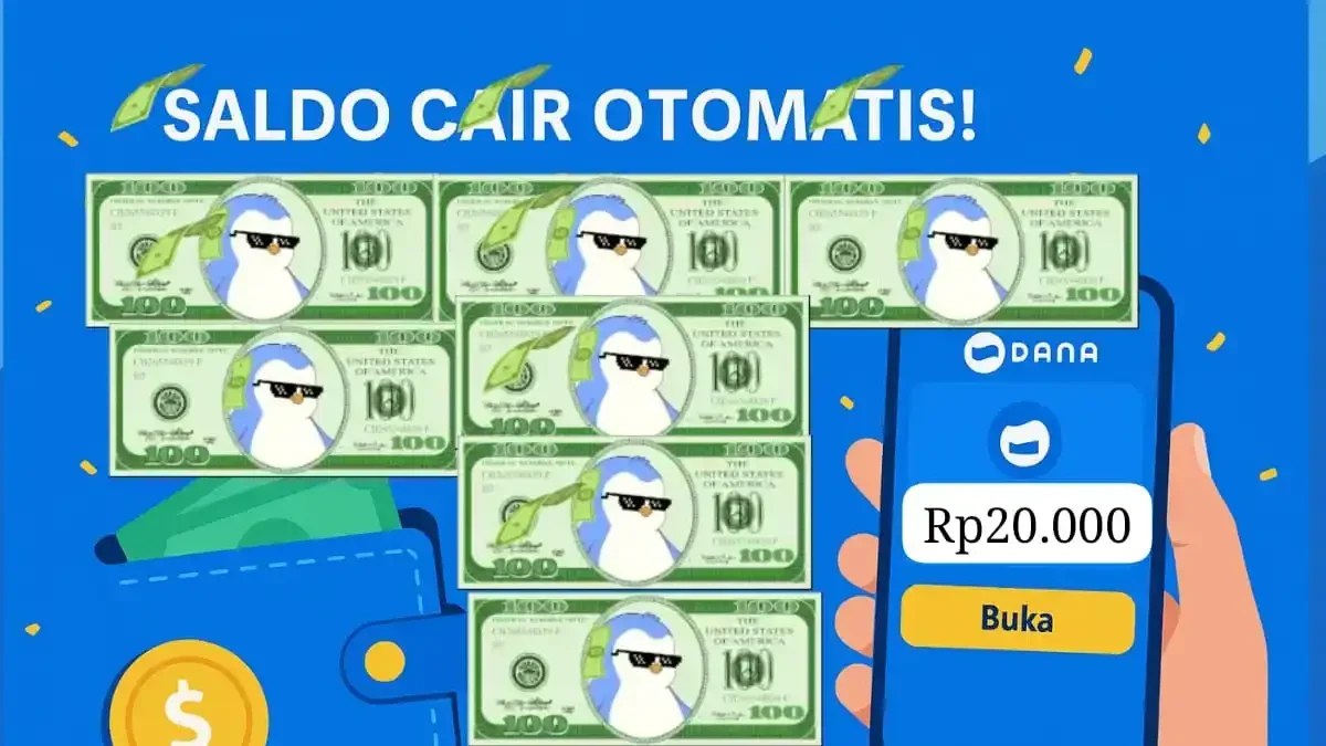 Cuma Sekali Klik! Aplikasi Penghasil Saldo DANA Rp20 Ribu Langsung Cair, Buktikan Sekarang!