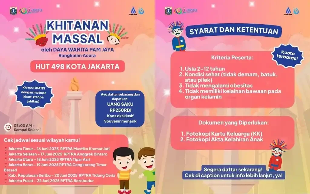 Khitanan Massal GRATIS Jakarta Utara Spesial HUT ke-498! Kuota Terbatas, Daftar Sekarang!