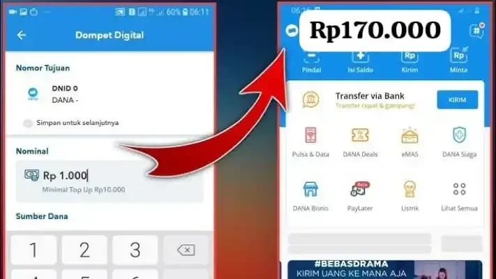 Tanpa Modal! Aplikasi Penghasil Saldo DANA Gratis Bagi-Bagi Cuan Hingga Rp170 Ribu, Buruan Coba!